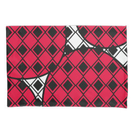 ピンクブロブハーレキン 枕カバー