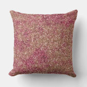 ピンクブロンズグラデーションスパークルグリッター クッション (正面)
