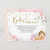 ピンクブロンドエンジェルベビー天国ベビーのために本を送信 インビテーションポストカード (正面/裏面)