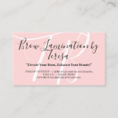 ピンクブロー積層後介護アドバイス命令 名刺 (正面)