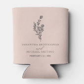 ピンクブーケクラシックフラワー結婚ズ 缶クーラー (裏面)