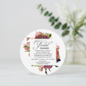 ピンクブーケフローラブライダルシャワー 招待状 (スタンド正面)