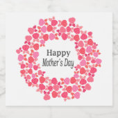 ピンクブーケ母の日 スパークリングワインラベル (シングルラベル)