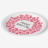 ピンクブーケ母の日 ペーパープレート (アングル)