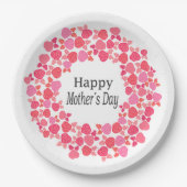 ピンクブーケ母の日 ペーパープレート (正面)