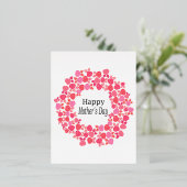 ピンクブーケ母の日 箔シーズンポストカード (立ち正面)