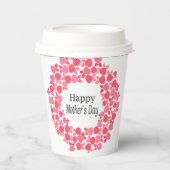 ピンクブーケ母の日 紙コップ (正面)