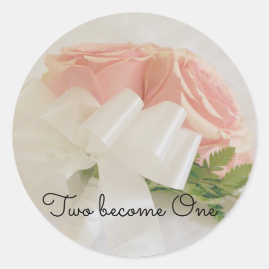 ピンクブーケ ラウンドシール (正面)