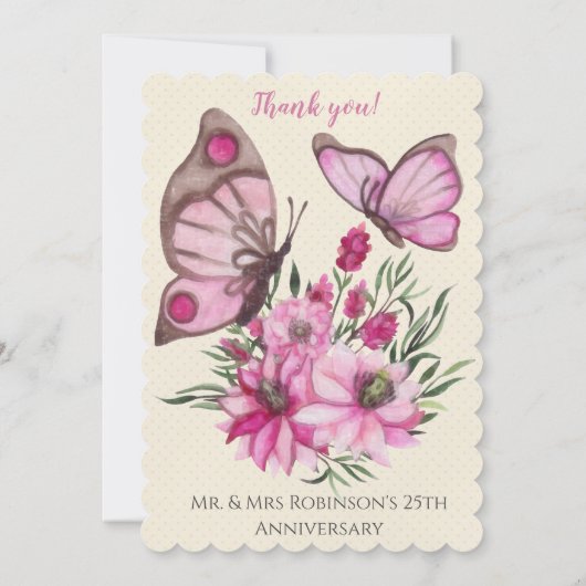 ピンクブーケ 招待状 (裏面)