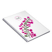 ピンクブーゲンビリアパーソナライズされたフォトノートブック ノートブック (右側)