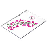 ピンクブーゲンビリアパーソナライズされたフォトノートブック ノートブック (左側)