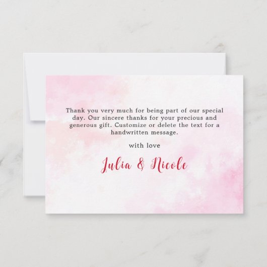 ピンクブーゲンビリア熱帯林ウェディングシャワー (裏面)