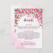 ピンクブーゲンビリア熱帯林ウェディングシャワー エンクロージャーカード (正面/裏面)