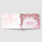 ピンクブーゲンビリア熱帯林ウェディングシャワー ゲストブック (全面)