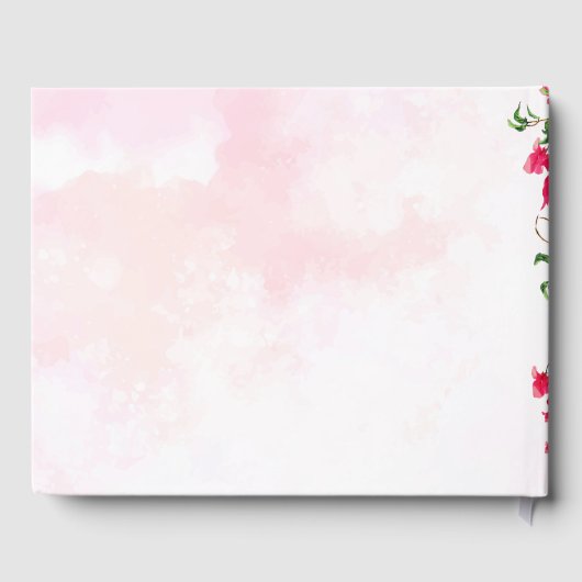 ピンクブーゲンビリア熱帯林ウェディングシャワー ゲストブック (裏面)