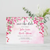 ピンクブーゲンビリア熱帯林ウェディングシャワー セーブザデート (スタンド正面)