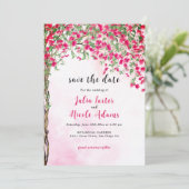 ピンクブーゲンビリア熱帯林ウェディングシャワー セーブザデート (スタンド正面)