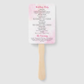 ピンクブーゲンビリア熱帯林ウェディングシャワー ハンドファン (裏面)