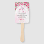 ピンクブーゲンビリア熱帯林ウェディングシャワー ハンドファン (正面)