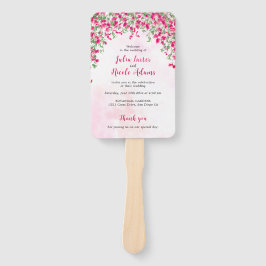 ピンクブーゲンビリア熱帯林ウェディングシャワー ハンドファン