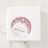 ピンクブーゲンビリア熱帯林ウェディングシャワー フェイバータグ (インサイチュ)