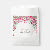 ピンクブーゲンビリア熱帯林ウェディングシャワー フェイバーバッグ (正面)