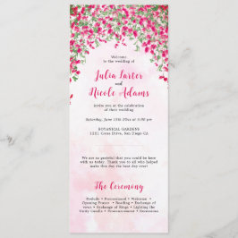 ピンクブーゲンビリア熱帯林ウェディングシャワー プログラム
