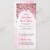 ピンクブーゲンビリア熱帯林ウェディングシャワー プログラム (正面/裏面)
