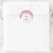 ピンクブーゲンビリア熱帯林ウェディングシャワー ラウンドシール (バッグ)