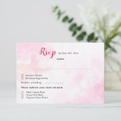 ピンクブーゲンビリア熱帯林ウェディングシャワー 出欠カード (スタンド正面)