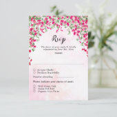 ピンクブーゲンビリア熱帯林ウェディングシャワー 出欠カード (スタンド正面)
