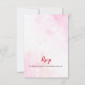 ピンクブーゲンビリア熱帯林ウェディングシャワー 出欠カード (裏面)