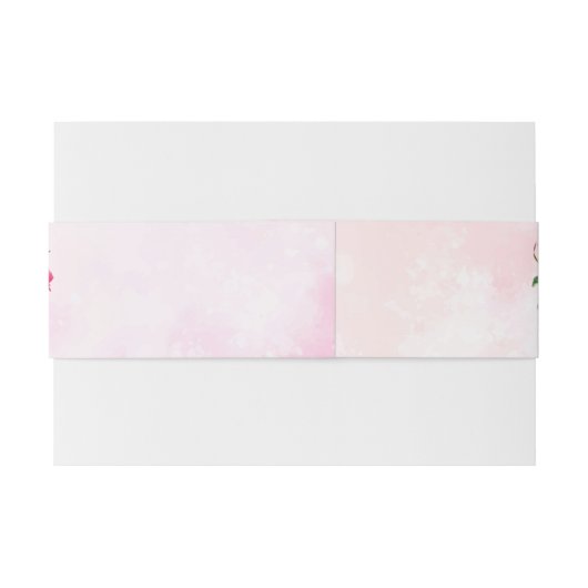 ピンクブーゲンビリア熱帯林ウェディングシャワー 招待状ベリーバンド (裏面例)