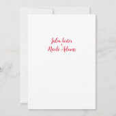 ピンクブーゲンビリア熱帯林ウェディングシャワー 招待状 (裏面)