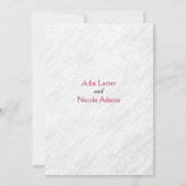 ピンクブーゲンビリア熱帯林ウェディングシャワー 招待状 (裏面)