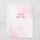 ピンクブーゲンビリア熱帯林ウェディングシャワー 招待状 (裏面)