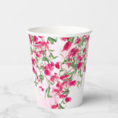 ピンクブーゲンビリア熱帯林ウェディングシャワー 紙コップ (右)