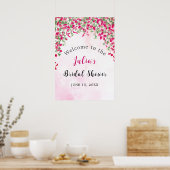 ピンクブーゲンビリア熱帯林ブライダルシャワー ポスター (キッチン)