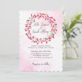 ピンクブーゲンビリア熱帯林リース結婚ズ 招待状 (スタンド正面)
