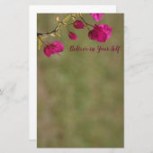 ピンクブーゲンビレやる気を起こさせるア 便箋 (正面/裏面)