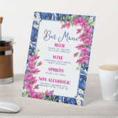 ピンクブーゲンビレアブルータイルバー標識 台座サイン (インサイチュ)