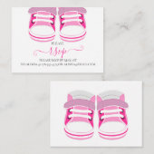 ピンクブース、ベビーシャワーRSVPエンクロージャカード エンクロージャーカード (正面/裏面)