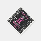 ピンクブーツときらきら光るバチェロレッテ スタンダードカクテルナプキン (角)