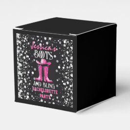 ピンクブーツときらきら光るバチェロレッテ フェイバーボックス