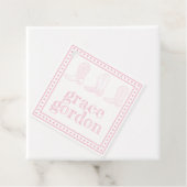 ピンクブーツギフトメッセージカード フェイバータグ (インサイチュ)