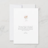 ピンクブーツ&バブルシャンパンガラスブライダルシャワー サンキューカード (裏面)