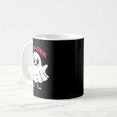 ピンクブー幽霊おもしろいハロウィーン コーヒーマグカップ (正面左)