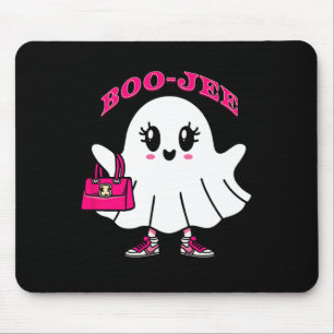 ピンクブー幽霊おもしろいハロウィーン マウスパッド