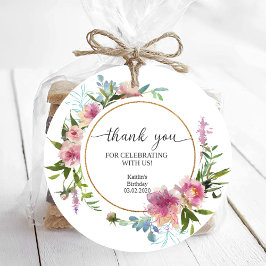 ピンクプオーニー誕生日 フェイバータグ