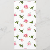 ピンクプオーニー誕生日 メニュー (裏面)